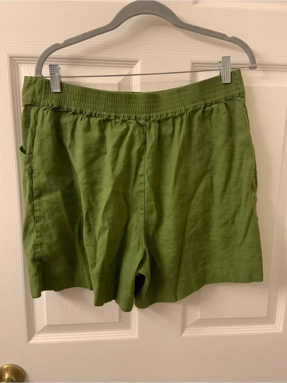 CAbi Olive Green Pleated Women's Shorts